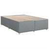vidaXL Boxspringbett mit Matratze Hellgrau 140x200 cm Stoff