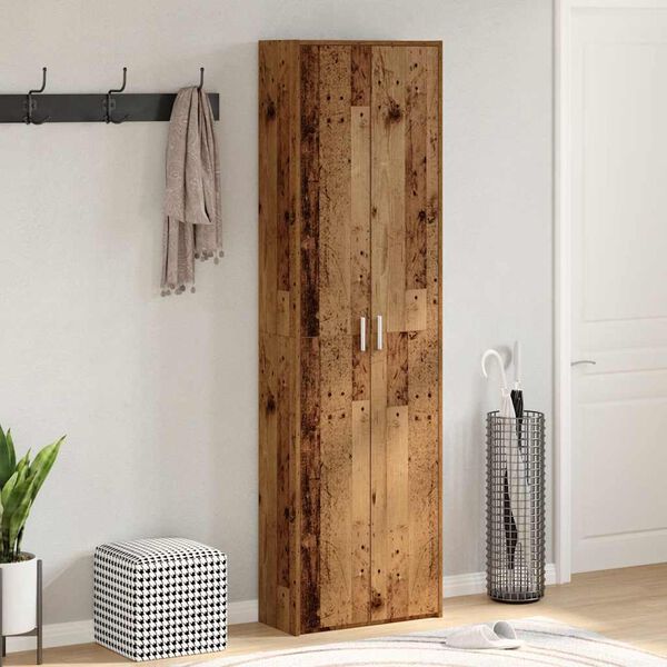 vidaXL Flurschrank Altholz-Optik 55x25x189 cm Holzwerkstoff