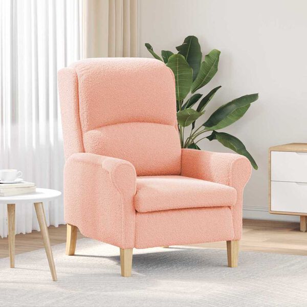 vidaXL Sessel Rosa 76 x 94 x 102 cm Sharpa Stoff