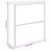 vidaXL Schuhschrank mit Spiegel 2 F&auml;cher R&auml;uchereiche 63x17x67 cm