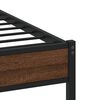 vidaXL Metallbett ohne Matratze Braun Eichen-Optik 180x200 cm