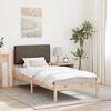 vidaXL Bettgestell mit gepolstertem Kopfteil Taupe 75 x 190 cm