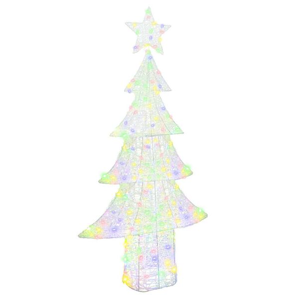 vidaXL Weihnachtsbaum mit 240 LEDs Mehrfarbig 180 cm Acryl