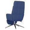 vidaXL Relaxsessel mit Fu&szlig;teil Blau Stoff