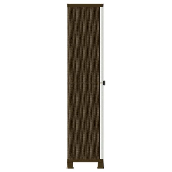 vidaXL Kunststoffschrank 68x39x171,5 cm Rattan-Design