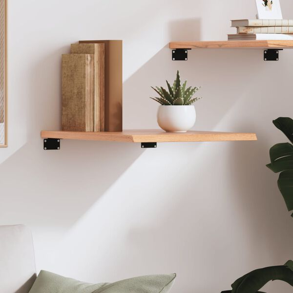 vidaXL Wandregal Hellbraun 40x50x2 cm Massivholz Eiche Behandelt