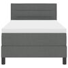 vidaXL Boxspringbett mit Matratze Dunkelgrau 100 x 200 cm Stoff