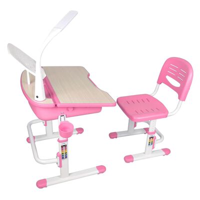 Vipack Kindertisch mit Stuhl Comfortline 301 Verstellbar Rosa und Weiß