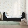 vidaXL Kinderbettgestell mit Kopfteil Schwarz 70 x 140 cm Samt
