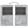 vidaXL Beistellschrank mit LED-Leuchten Betongrau Holzwerkstoff