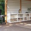 vidaXL Outdoor-K&uuml;chenschr&auml;nke 2 Stk. Wei&szlig; Massivholz Kiefer