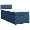 vidaXL Boxspringbett mit Matratze Blau 90x190 cm Stoff