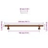 vidaXL M&ouml;belgriffe 5 Stk. Bronzen 192 mm Edelstahl