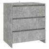 vidaXL 3-tlg. Sideboard Betongrau Holzwerkstoff