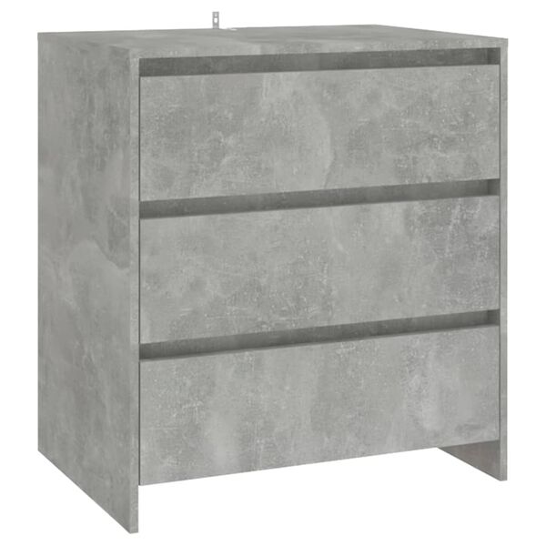 vidaXL 3-tlg. Sideboard Betongrau Holzwerkstoff