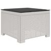 vidaXL 1-Sitzer Garten-Sofa mit Kissen Rattan-Look PP Wei&szlig;