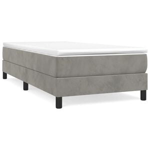 vidaXL Boxspringbettgestell Hellgrau 80x200 cm Samt