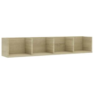 vidaXL CD-Wandregal Sonoma-Eiche 100x18x18 cm Holzwerkstoff