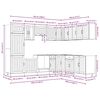 vidaXL 14-tlg. K&uuml;chenschrank-Set Lucca R&auml;uchereiche Holzwerkstoff