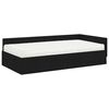vidaXL Eckbettgestell mit Matratze Sonstiges 2 pcs Schwarz Stoff