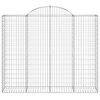 vidaXL Gabionen mit Hochbogen 13Stk. 200x50x160/180cm Verzinktes Eisen