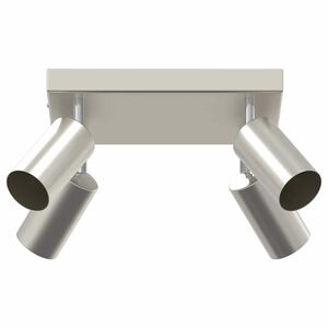 vidaXL Deckenstrahler mit Strahlern Nickel 26 x 26 x 16,5 cm Metall