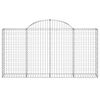 vidaXL Gabionen mit Hochbogen 14Stk. 200x30x100/120cm Verzinktes Eisen