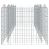 vidaXL Gabionen-Hochbeet mit Hochbogen 400x100x100 cm Verzinktes Eisen