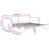vidaXL Tagesbett Ausziehbar Dunkelgrau 100x200 cm Stoff