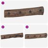 vidaXL Kleiderb&uuml;gel Braun 50 x 8 x 12 cm Massives upgecyceltes Holz
