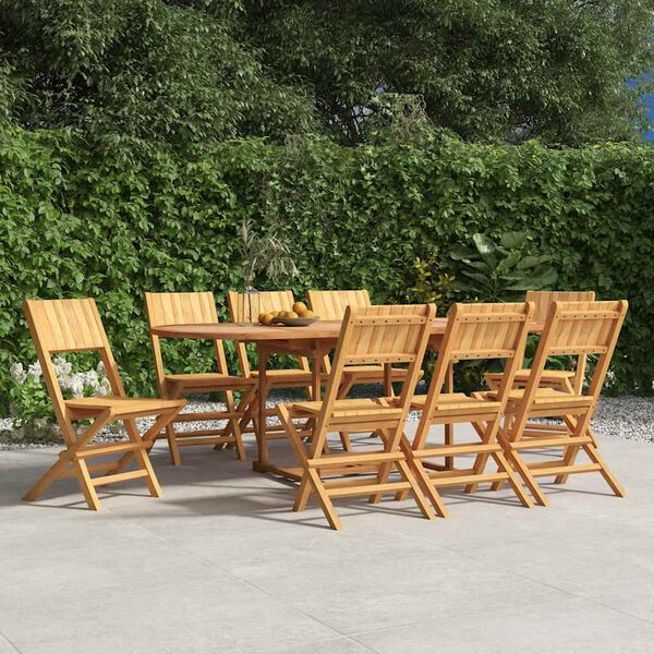 vidaXL Gartenst&uuml;hle 8 Stk. Klappbar 47x61x90 cm Massivholz Teak