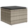 vidaXL 6-tlg. Garten-Sofagarnitur mit Kissen Hellgrau Poly Rattan