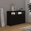 vidaXL Sideboard mit LED-Leuchten Schwarz 115,5x30x75 cm