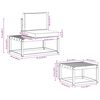 vidaXL Outdoor-Sofagarnitur mit Kissen 3 pcs Natur