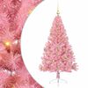 vidaXL K&uuml;nstlicher vorbeleuchteter Weihnachtsbaum Rosa 150 cm PVC