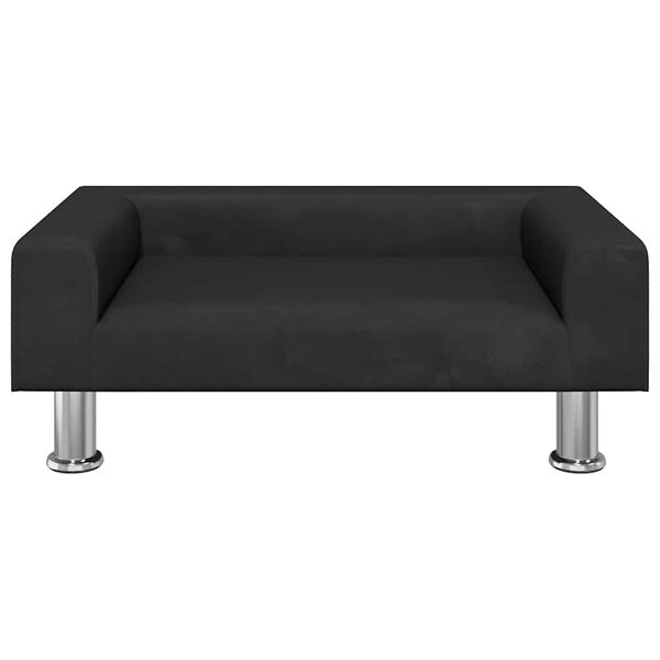 vidaXL Hundebett Schwarz 70x45x26,5 cm Samt