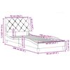 vidaXL Bettgestell ohne Matratze Dunkelbraun 90x190 cm Stoff