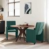 vidaXL Esszimmerst&uuml;hle mit Rollen 2 pcs Dunkelgr&uuml;n 58 x 65 x 94 cm