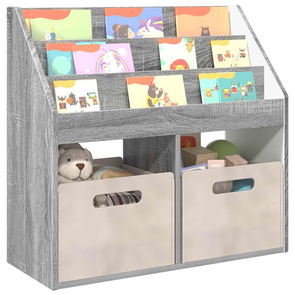 vidaXL Kinderregal Graues Sonoma 72,5 x 29,5 x 69 cm Holzwerkstoff