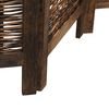 vidaXL 6-tlg. Raumteiler Dunkelbraun Massivholz Paulownia