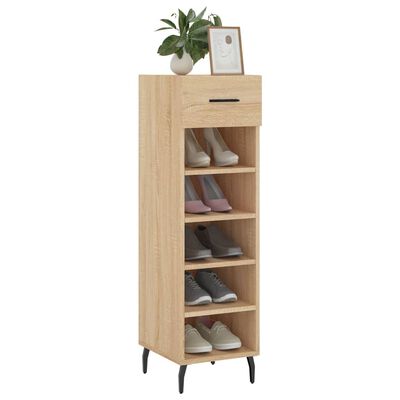 vidaXL Schuhschrank Sonoma-Eiche 30x35x105 cm Holzwerkstoff