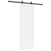 vidaXL Schiebet&uuml;r Wei&szlig; und Schwarz 78 x 211 cm Massives Kiefernholz