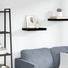 vidaXL Schweberegal Hochglanz-Schwarz 40x23x3,8 cm MDF