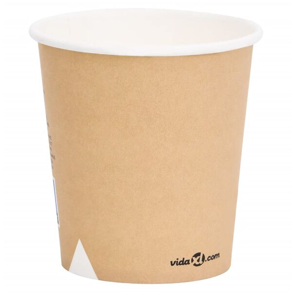 vidaXL Pappbecher 200 ml 100 Stk. Braun