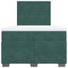 vidaXL Boxspringbett mit Matratze Dunkelgr&uuml;n 120x200 cm Samt