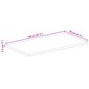 vidaXL Tischplatte 120x70x2,5 cm Rechteckig Raues Massivholz Mango