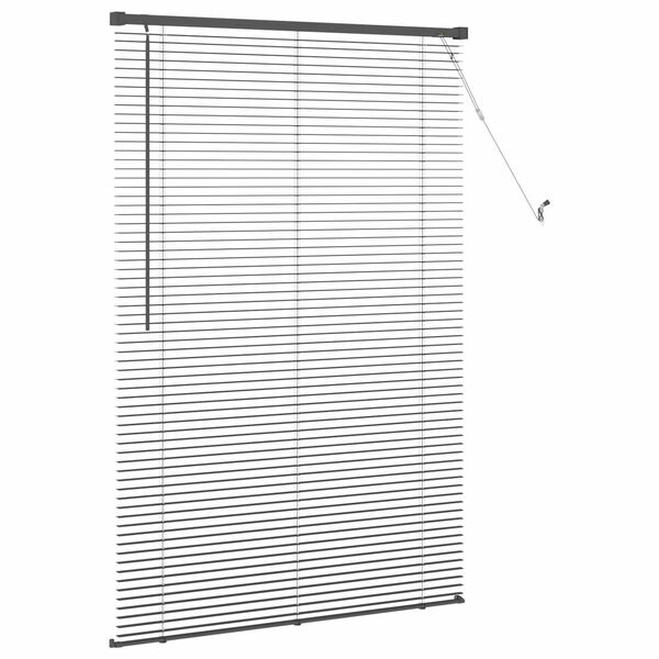 vidaXL Venetianer Jalousie Verstellbar Schwarz 150 x 90 cm PVC