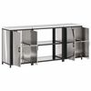 vidaXL Aufbewahrungsset f&uuml;r die K&uuml;che mit Regal 3 pcs Silber Edelstahl