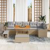 vidaXL Garten-Sofa-Set 9 pcs Beige Poly-Rattan
