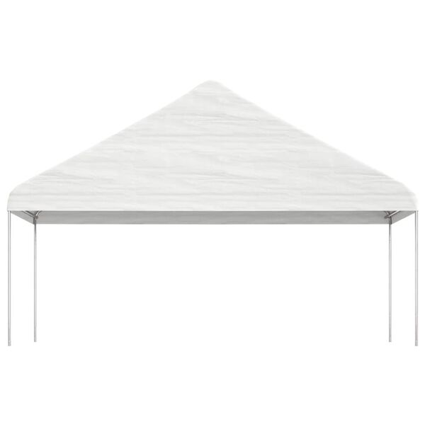 vidaXL Pavillon mit Dach Wei&szlig; 6,69x5,88x3,75 m Polyethylen